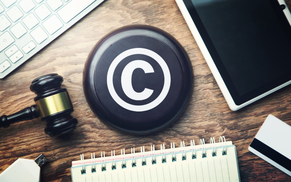 Copyright image with gavel
